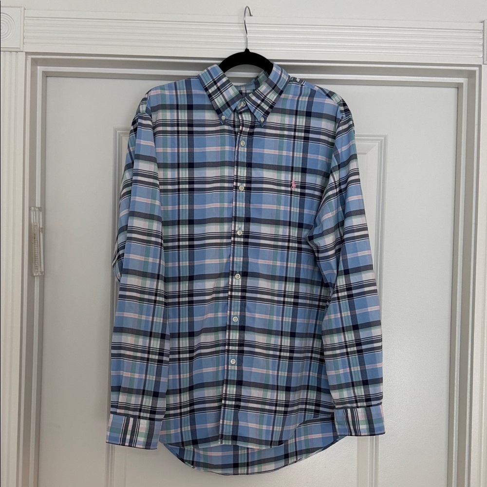 Ralph Lauren Men's Blue Plaid Shirt